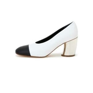 Proenza Schouler Black and White Block Heel Pumps